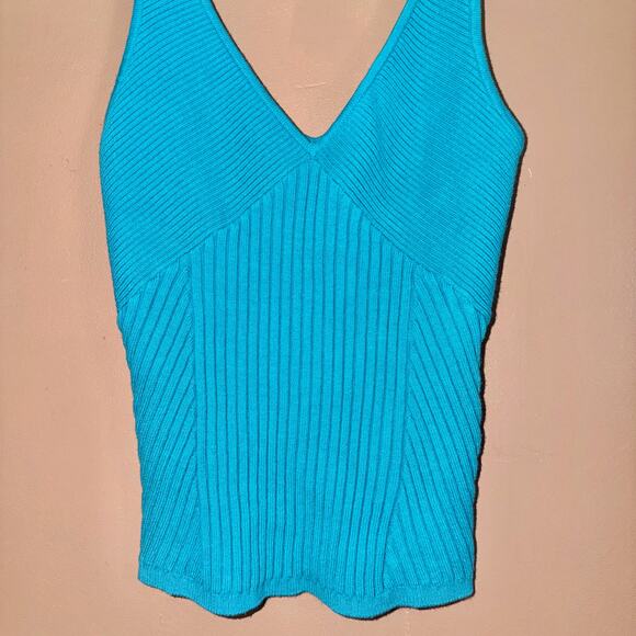 INC International Concepts Women's Ribbed Tank Top Turquoise Blue - Size Small - Picture 6 of 8